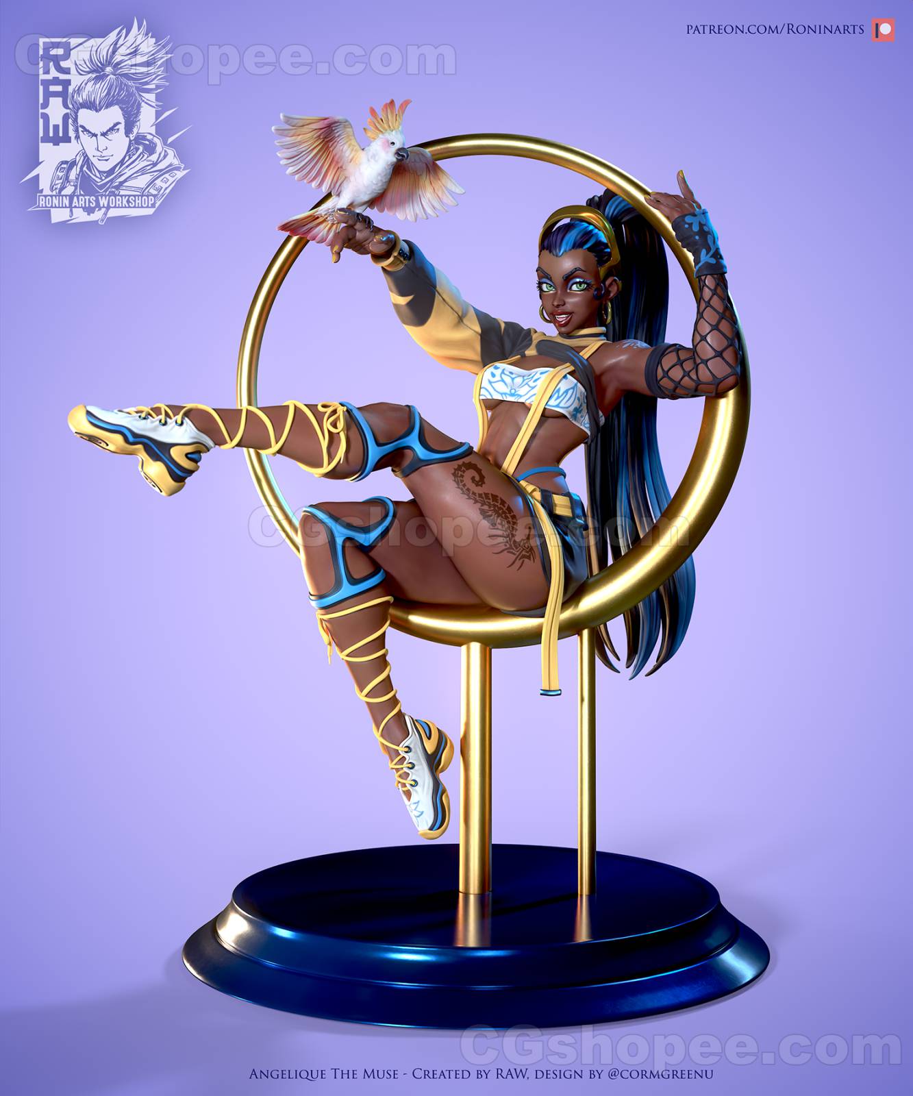 图片[1]|PinUp Angelique – 3D PRINTABLE Figure STL - cgshopee|cgshopee