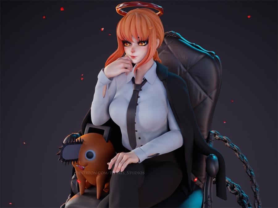 Makima the Public Safety Devil hunter – 3D PRINTABLE Figure STL - cgshopee|cgshopee