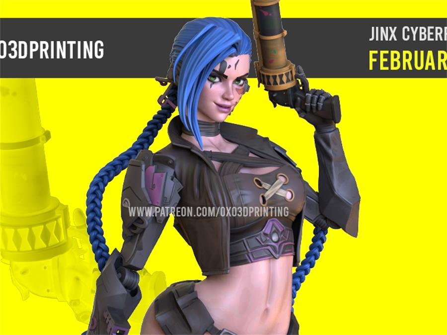 jinx – 3D PRINTABLE Figure STL - cgshopee|cgshopee