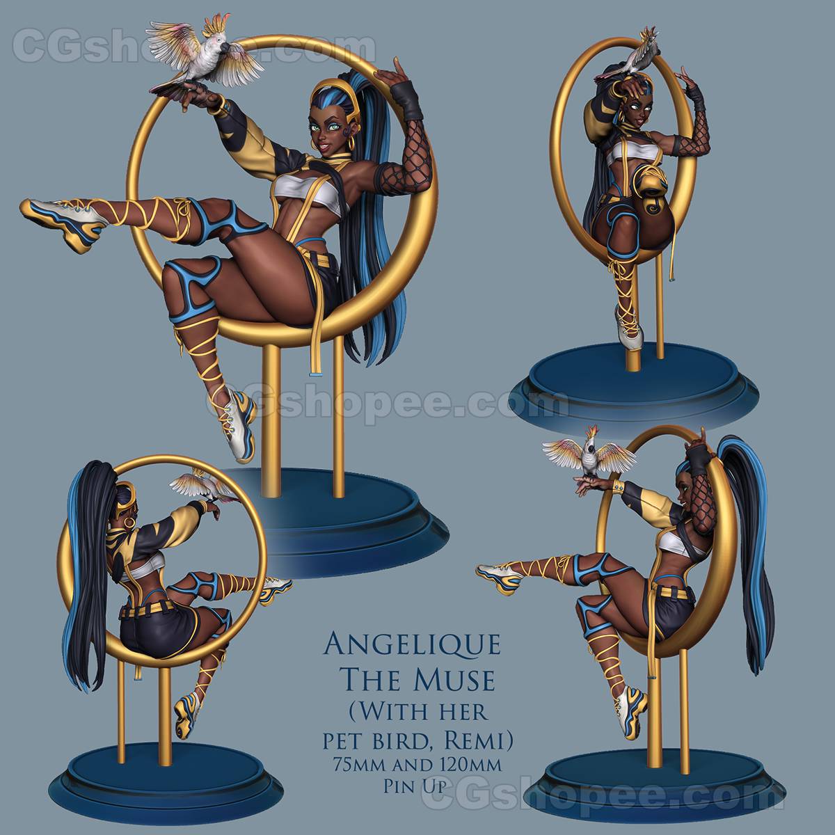 图片[3]|PinUp Angelique – 3D PRINTABLE Figure STL - cgshopee|cgshopee