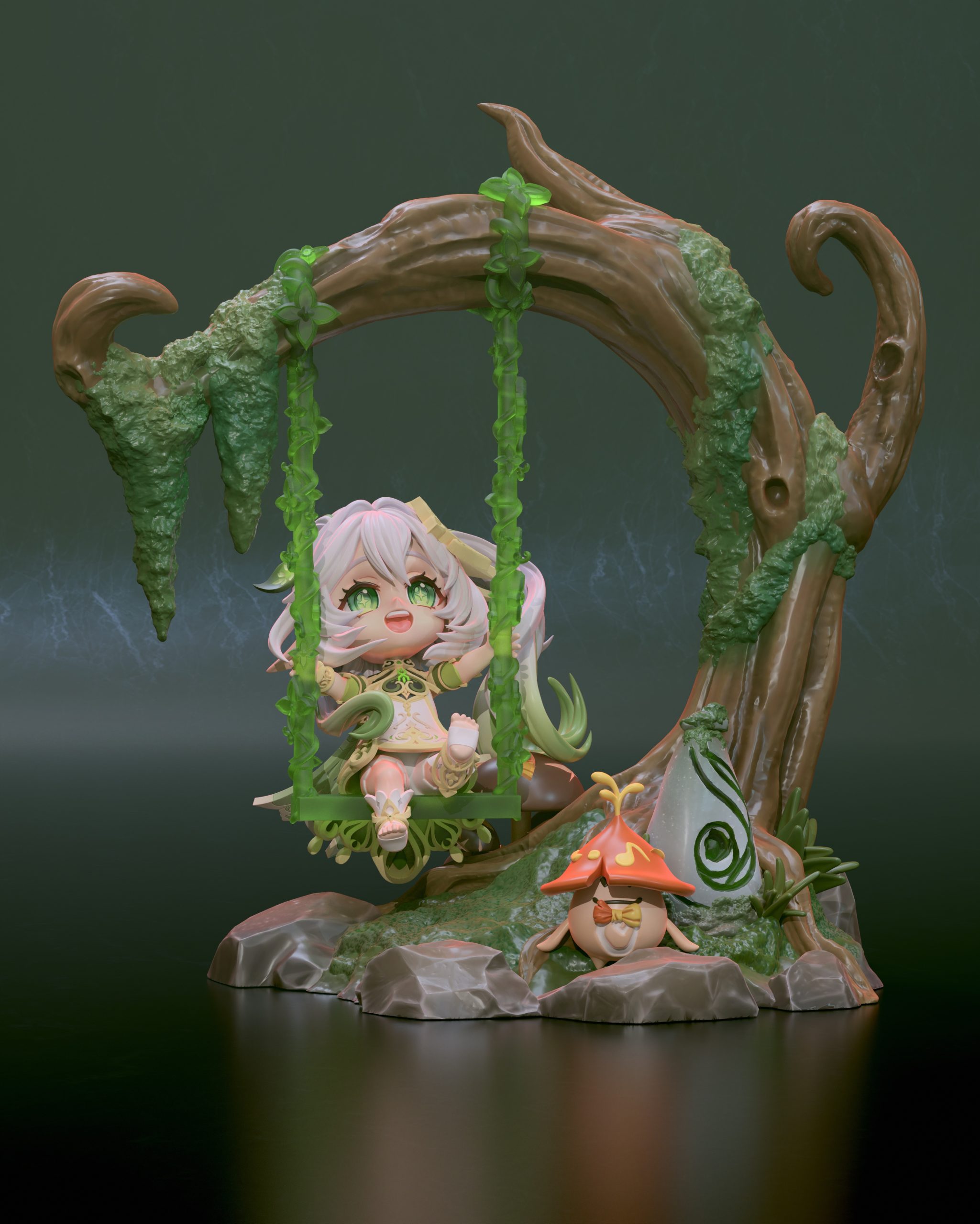 图片[1]|Nahida chibi - genshin impact - Chuya Factory – 3D PRINTABLE Figure STL - cgshopee|cgshopee