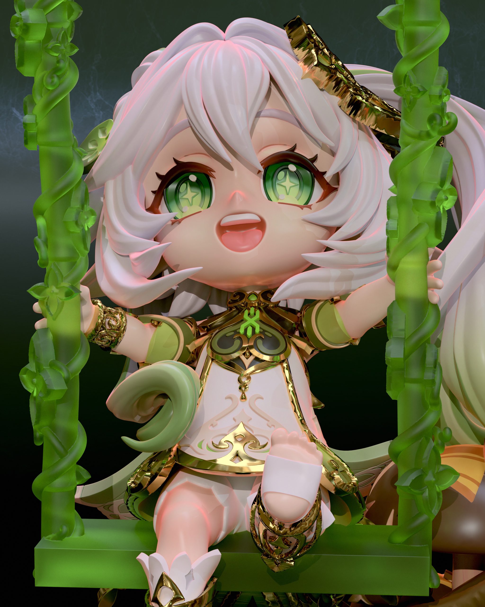 图片[3]|Nahida chibi - genshin impact - Chuya Factory – 3D PRINTABLE Figure STL - cgshopee|cgshopee