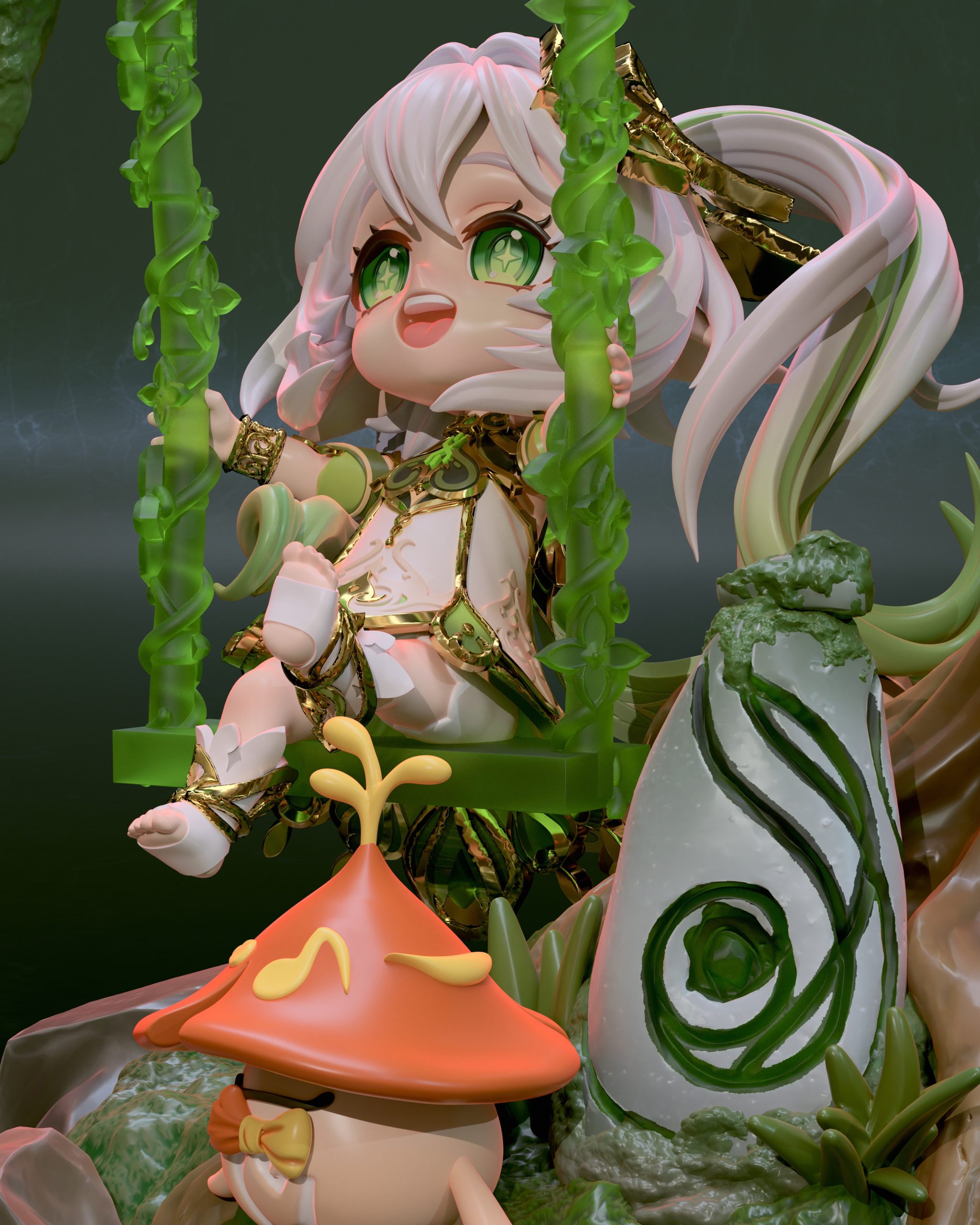 图片[5]|Nahida chibi - genshin impact - Chuya Factory – 3D PRINTABLE Figure STL - cgshopee|cgshopee