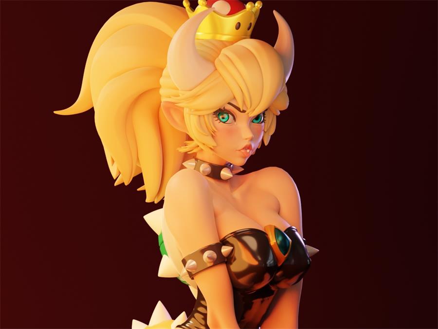 E.S Monster - Bowsette – 3D PRINTABLE Figure STL - cgshopee|cgshopee