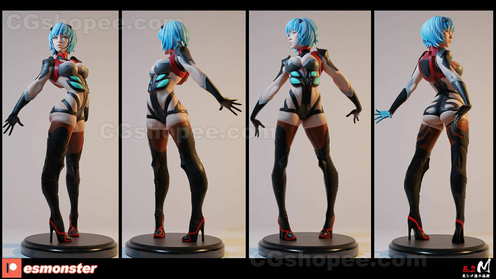 图片[1]|EVA Ayanami Rei  – 3D PRINTABLE Figure STL - cgshopee|cgshopee