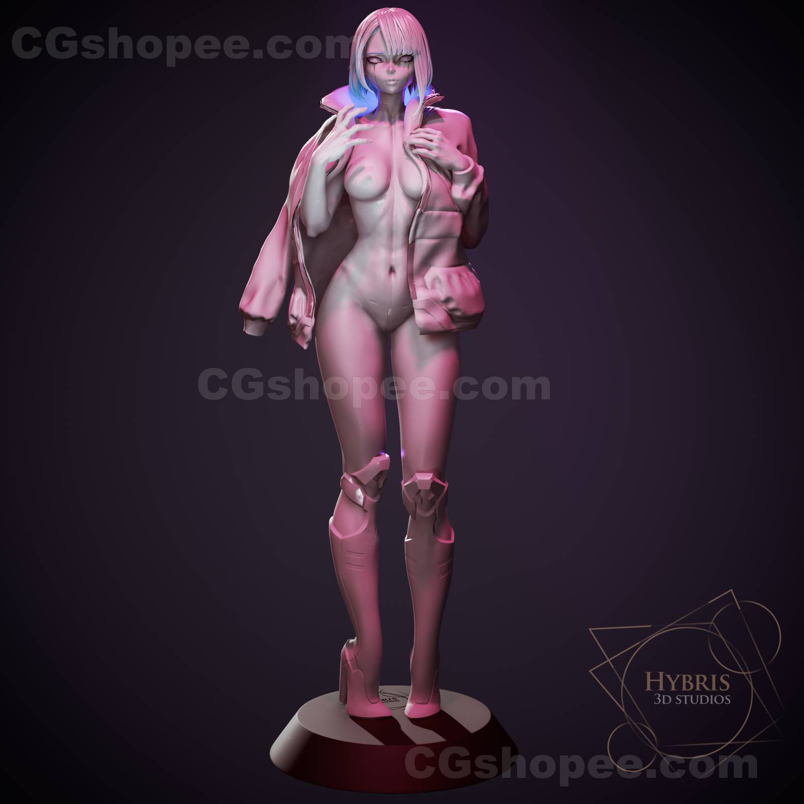 图片[3]|Lucy Pinup Cyberpunk - Hybris studios – 3D PRINTABLE Figure STL - cgshopee|cgshopee