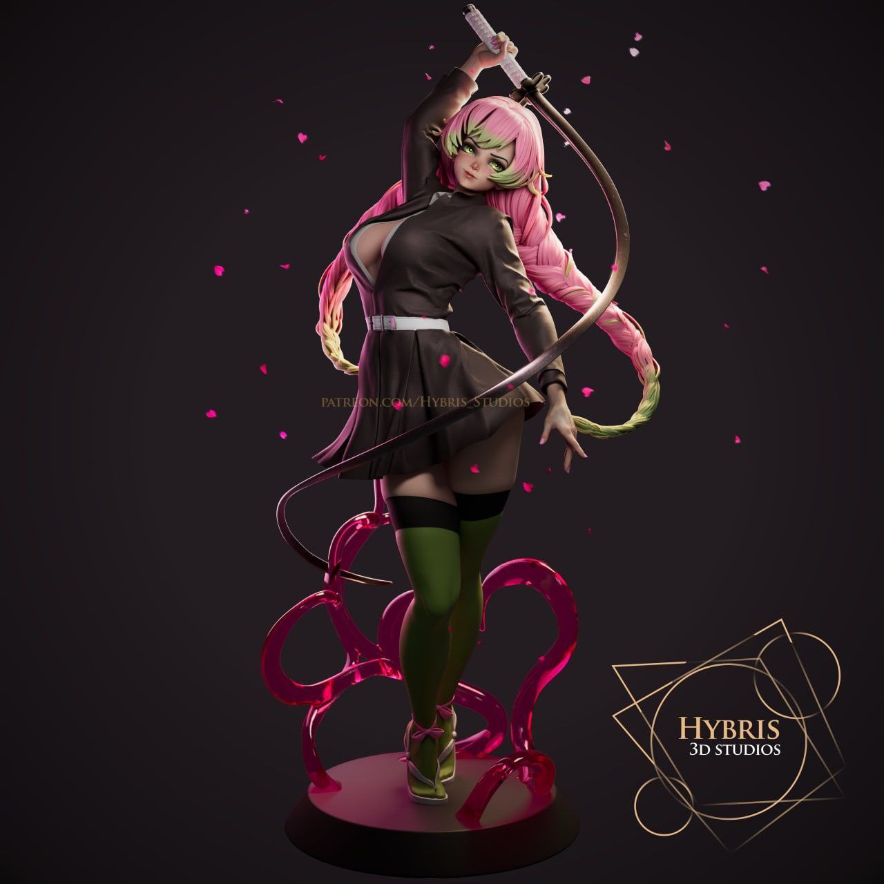 图片[2]|Demon Slayer Mitsuri Kanroji - Hybris Studios – 3D PRINTABLE Figure STL - cgshopee|cgshopee