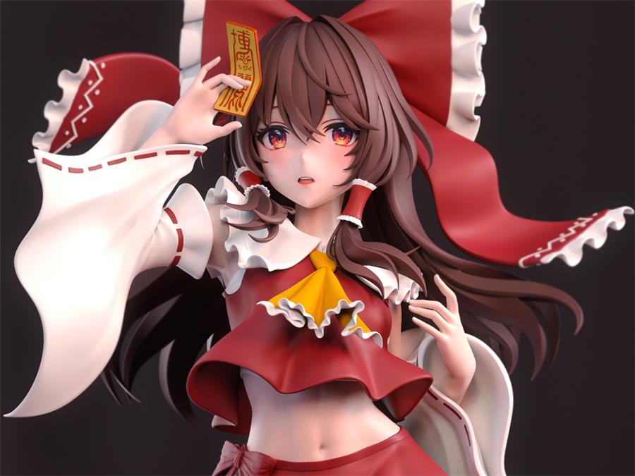 Reimu - Touhou Project – 3D PRINTABLE Figure STL - cgshopee|cgshopee