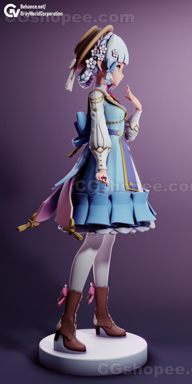 图片[3]|Ayaka - Springbloom missive – 3D PRINTABLE Figure STL - cgshopee|cgshopee